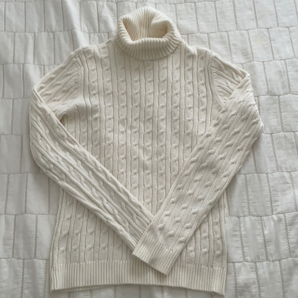 Charter Club cream turtleneck sweater